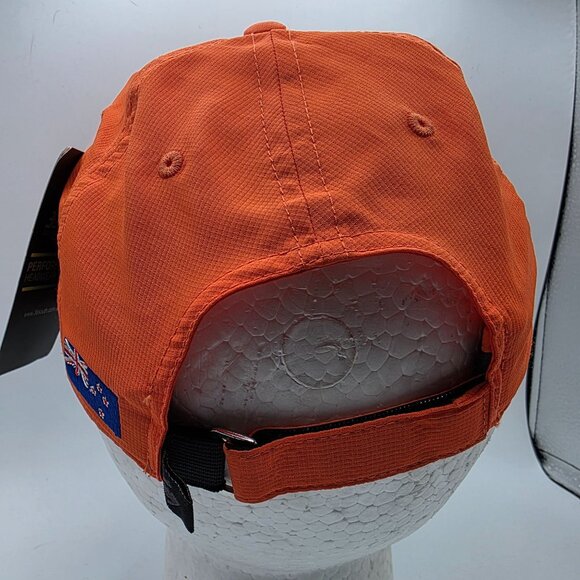 Jacks Point New Zealand Orange Adjustable Performance Cap Hat Logo Athletic - Picture 3 of 10